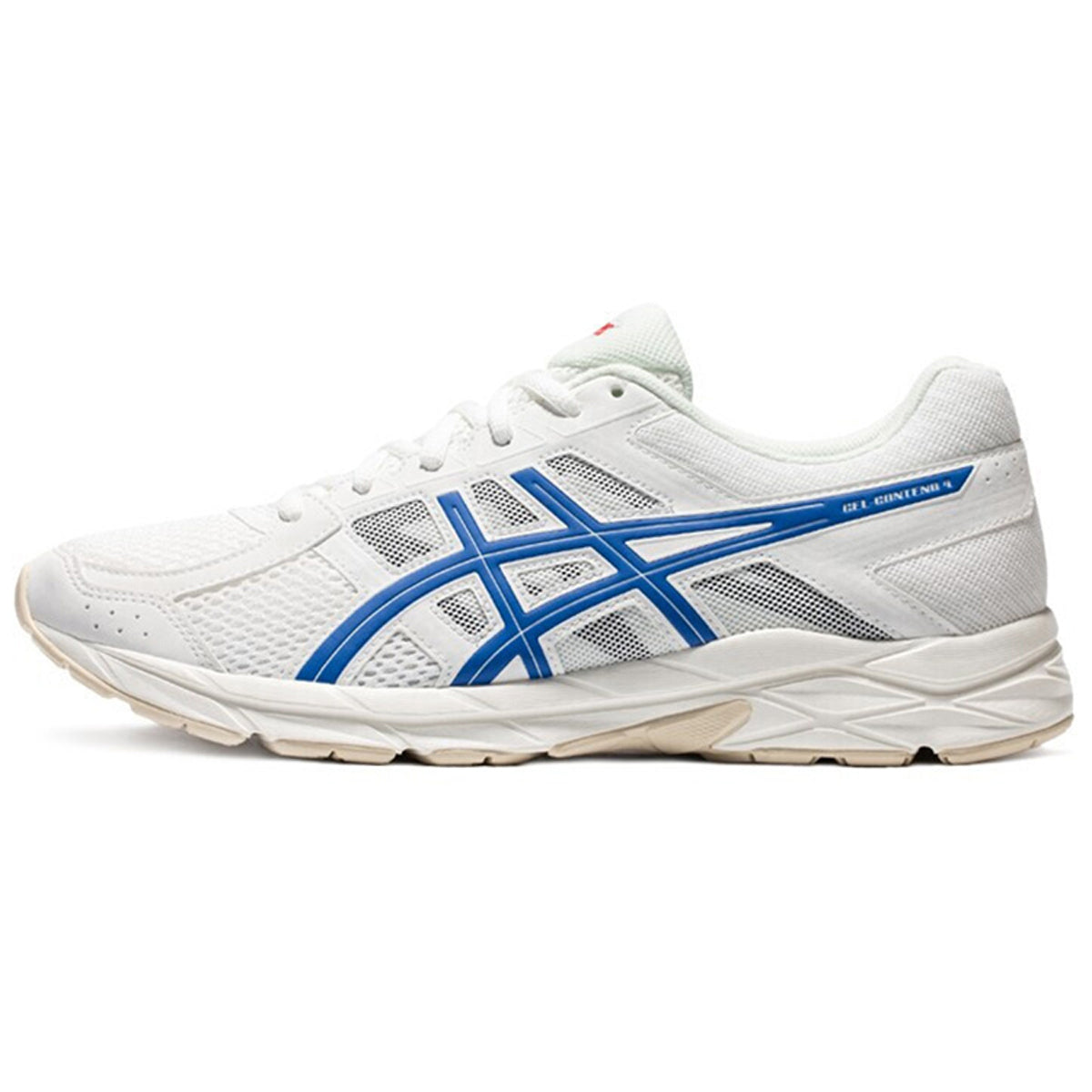ASICS Gel-Contend 4 White Blue Running Sneakers | Lightweight Low-Top Trainers for Men & Women