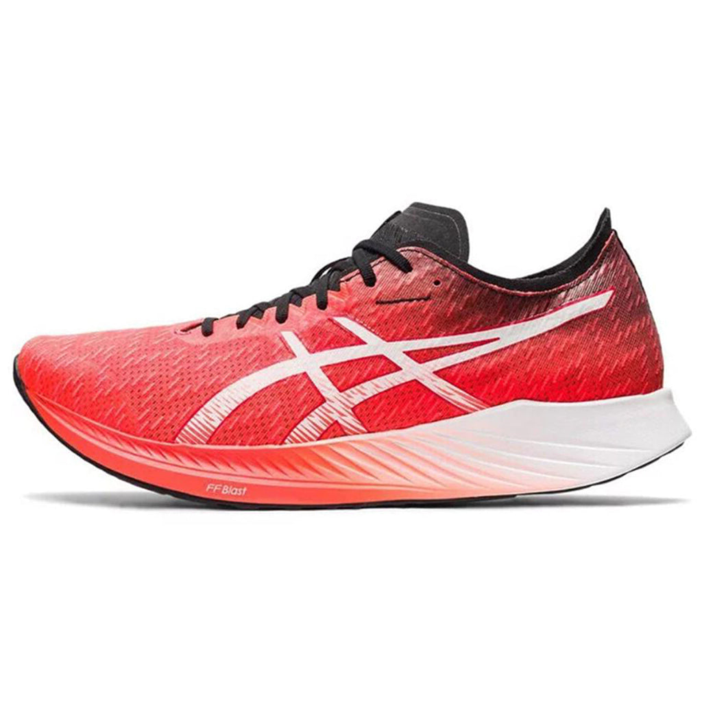 ASICS Magic Speed 1.0 Red White Running Sneakers | Lightweight Low-Top Trainers for Men & Women