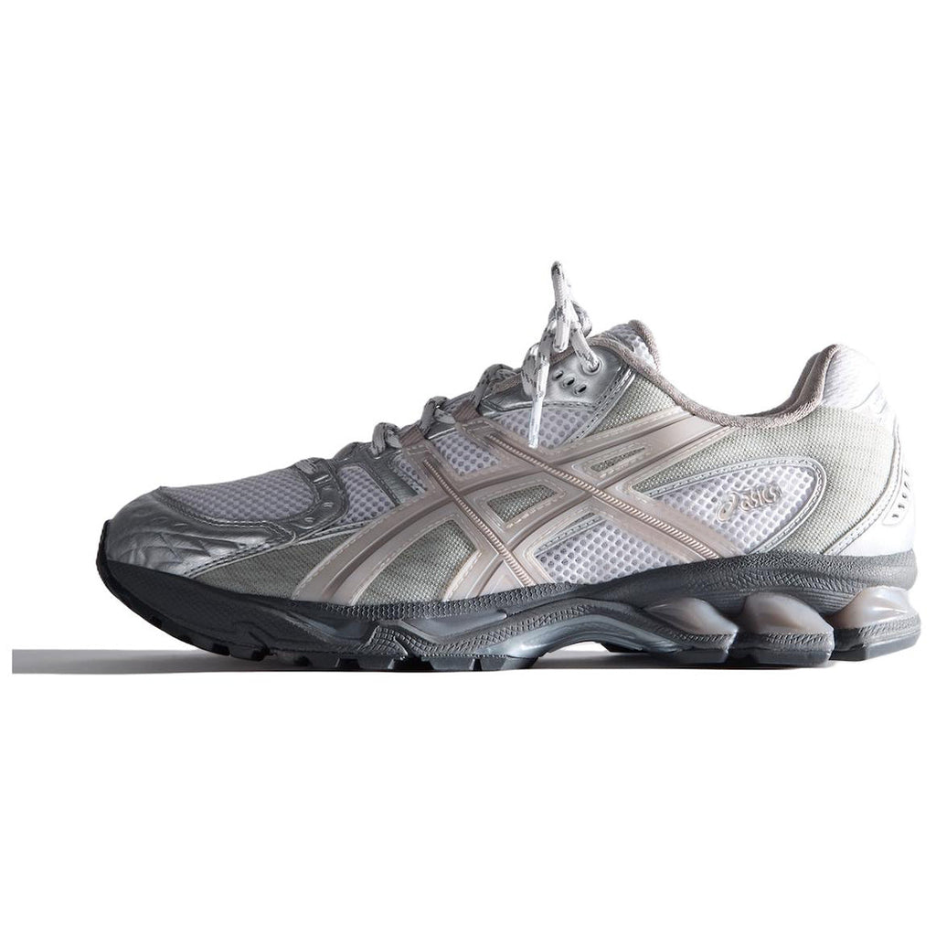 ASICS GEL-Nimbus 10.1 White Beige Silver Running Sneakers | Lightweight Low-Top Trainers for Men & Women