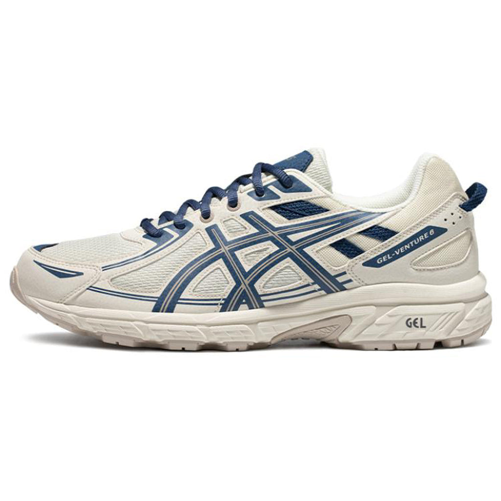 ASICS Sneakers White Blue Running Sneakers | Lightweight Low-Top Trainers for Men & Women