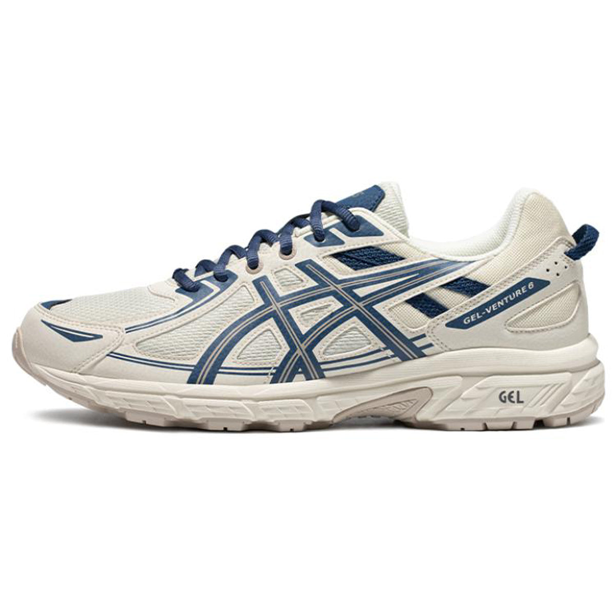 ASICS Sneakers White Blue Running Sneakers | Lightweight Low-Top Trainers for Men & Women