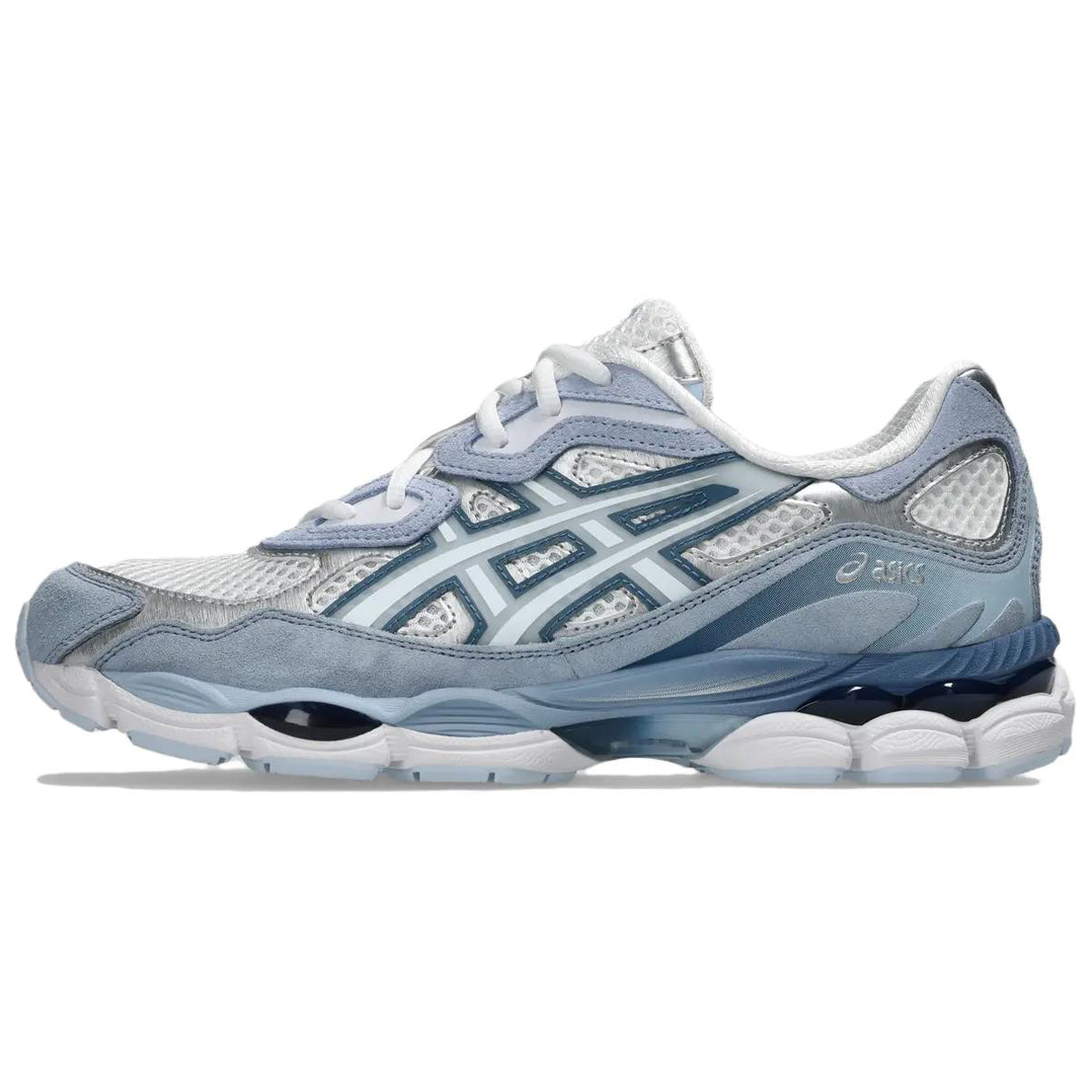 ASICS GEL-NYC White Blue Running Sneakers | Lightweight Low-Top Trainers for Men & Women