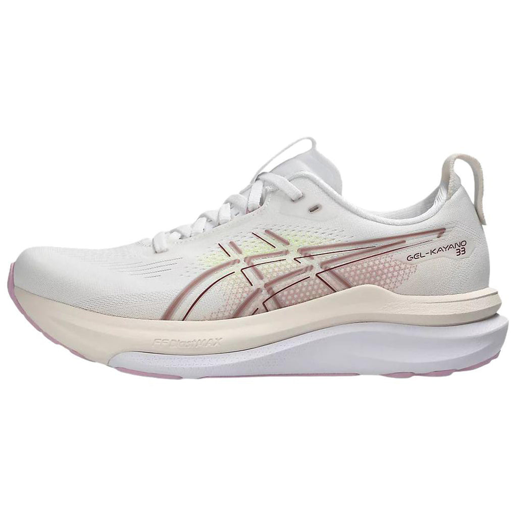 ASICS GEL-KAYANO 33 White Running Sneakers | Lightweight Low-Top Trainers for Men & Women