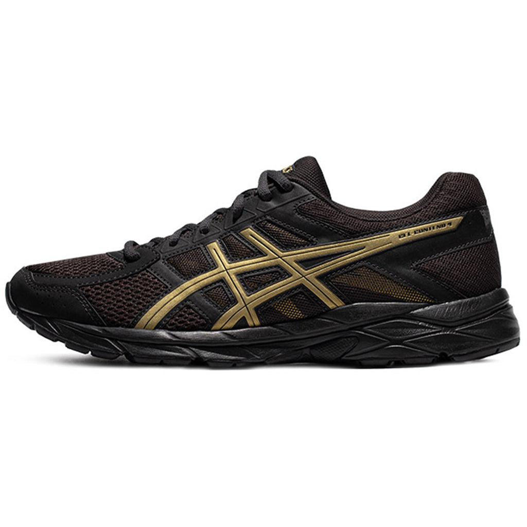 ASICS Gel-Contend 4 Black Gold Running Sneakers | Lightweight Low-Top Trainers for Men & Women