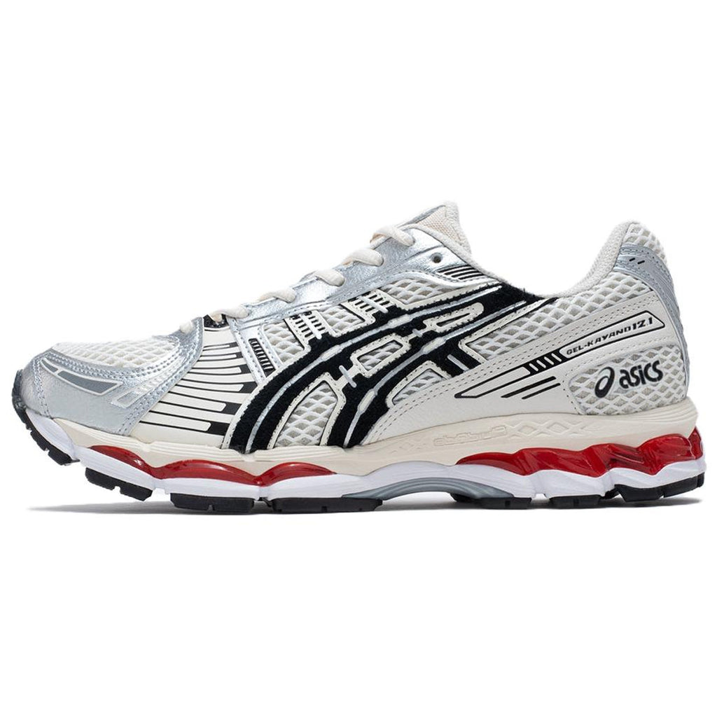 ASICS GEL-Kayano 12.1 Silver Running Sneakers | Lightweight Low-Top Trainers for Men & Women
