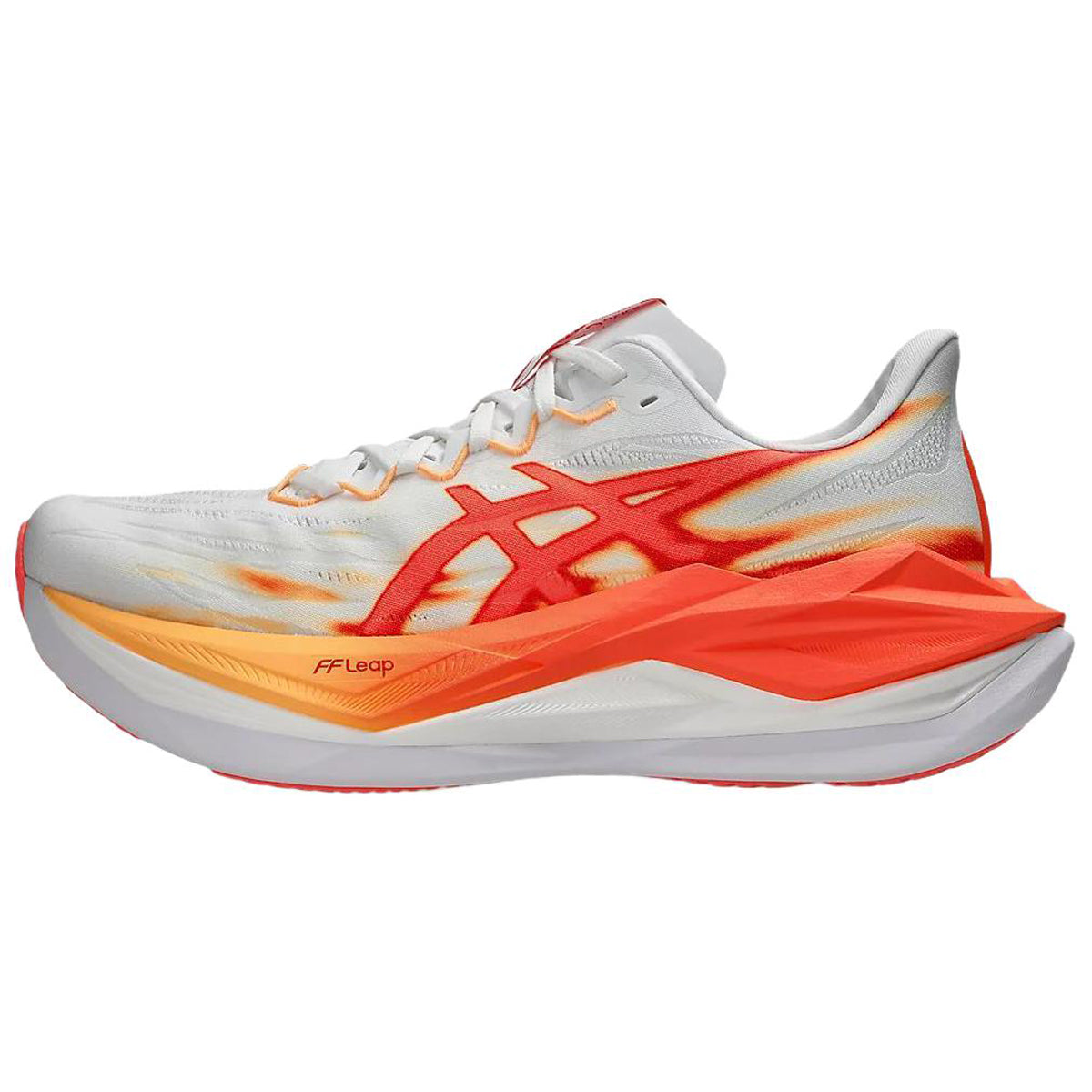 ASICS Sneakers White Orange Running Sneakers | Lightweight Low-Top Trainers for Men & Women
