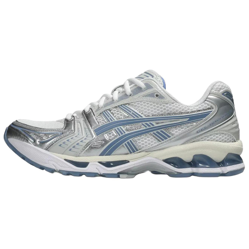 ASICS Gel-Kayano 14 White Blue Running Sneakers | Lightweight Low-Top Trainers for Men & Women