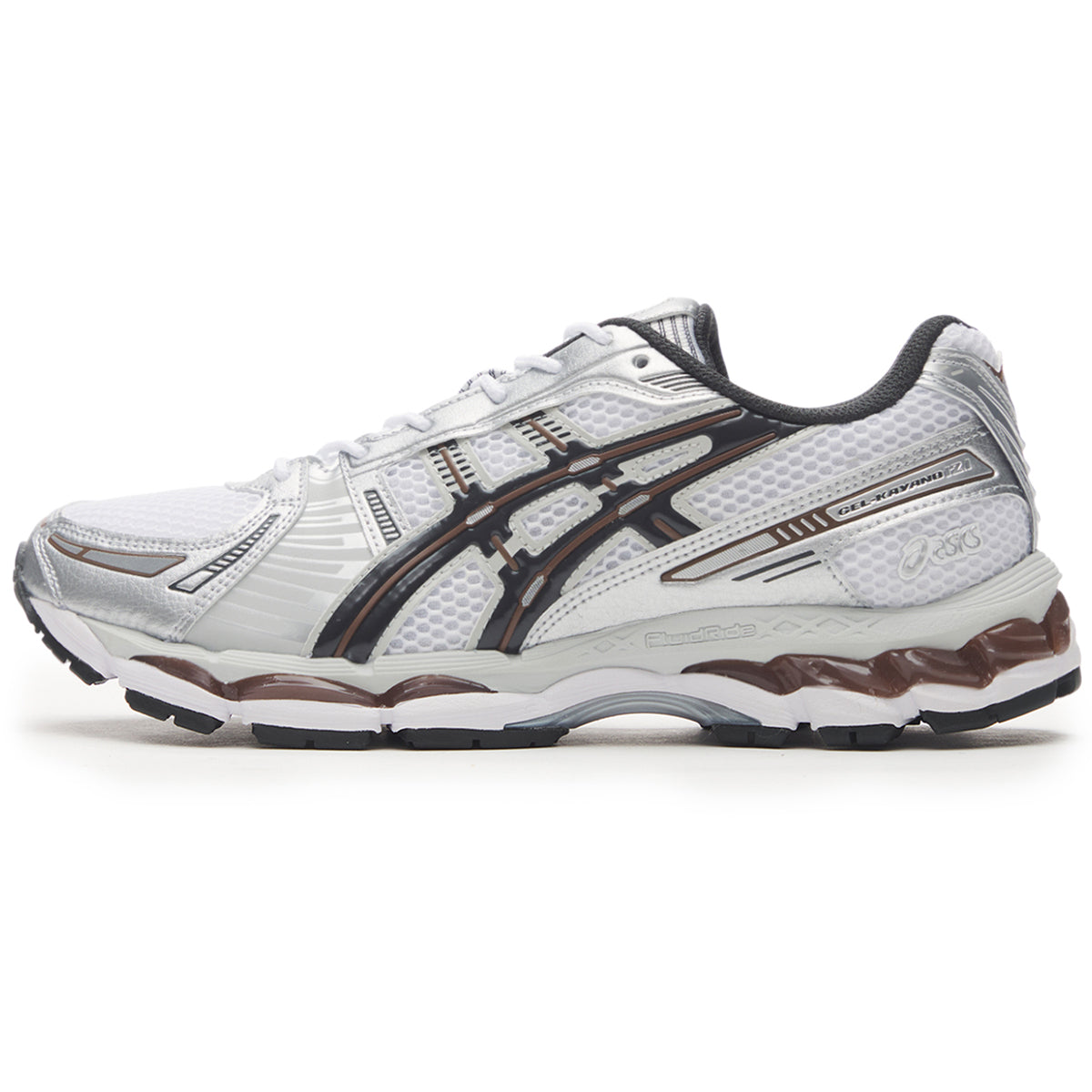 ASICS GEL-Kayano 12.1 White Brown Running Sneakers | Lightweight Low-Top Trainers for Men & Women
