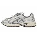 ASICS Sneakers Silver White Running Sneakers | Lightweight Low-Top Trainers for Men & Women