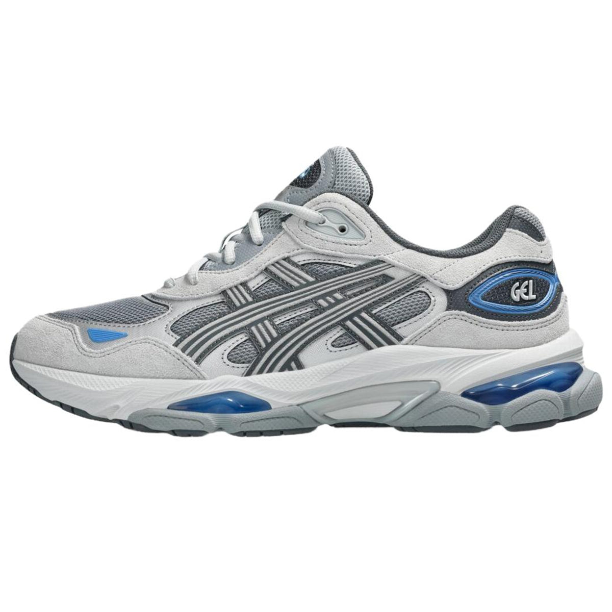 ASICS GEL-NYC 2.0 Grey Blue Running Sneakers | Lightweight Low-Top Trainers for Men & Women