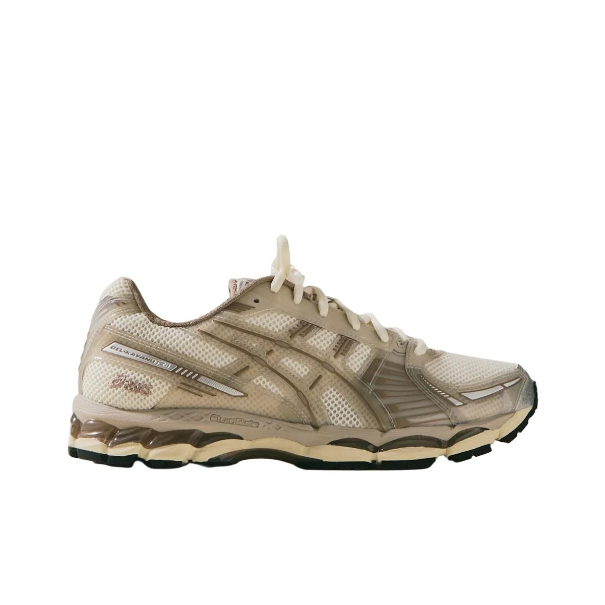 ASICS GEL-Kayano 12.1 Beige Running Sneakers | Lightweight Low-Top Trainers for Men & Women