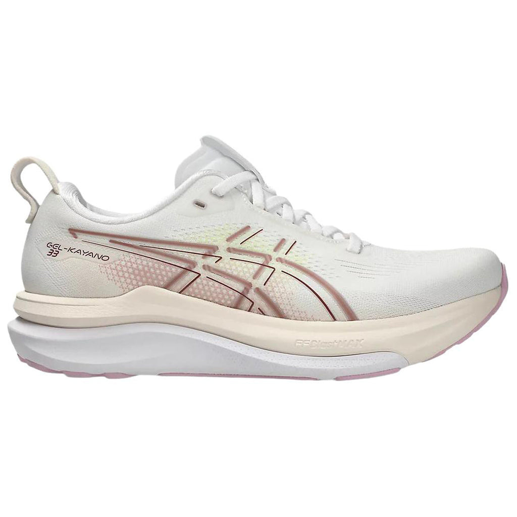 ASICS GEL-KAYANO 33 White Running Sneakers | Lightweight Low-Top Trainers for Men & Women