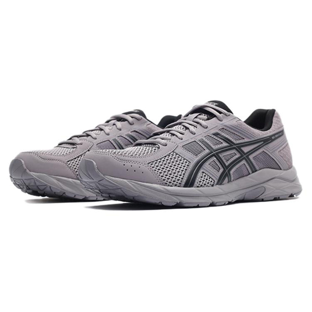 ASICS Gel-Contend 4 Grey Black Running Sneakers | Lightweight Low-Top Trainers for Men & Women