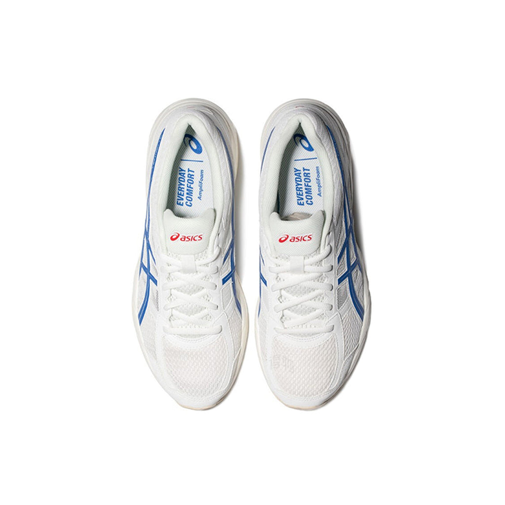 ASICS Gel-Contend 4 White Blue Running Sneakers | Lightweight Low-Top Trainers for Men & Women