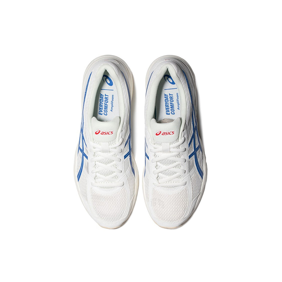 ASICS Gel-Contend 4 White Blue Running Sneakers | Lightweight Low-Top Trainers for Men & Women