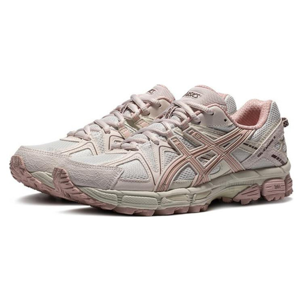 ASICS Gel-Kahana 8 White Pink Running Sneakers | Lightweight Low-Top Trainers for Men & Women