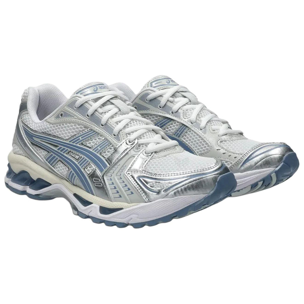 ASICS Gel-Kayano 14 White Blue Running Sneakers | Lightweight Low-Top Trainers for Men & Women