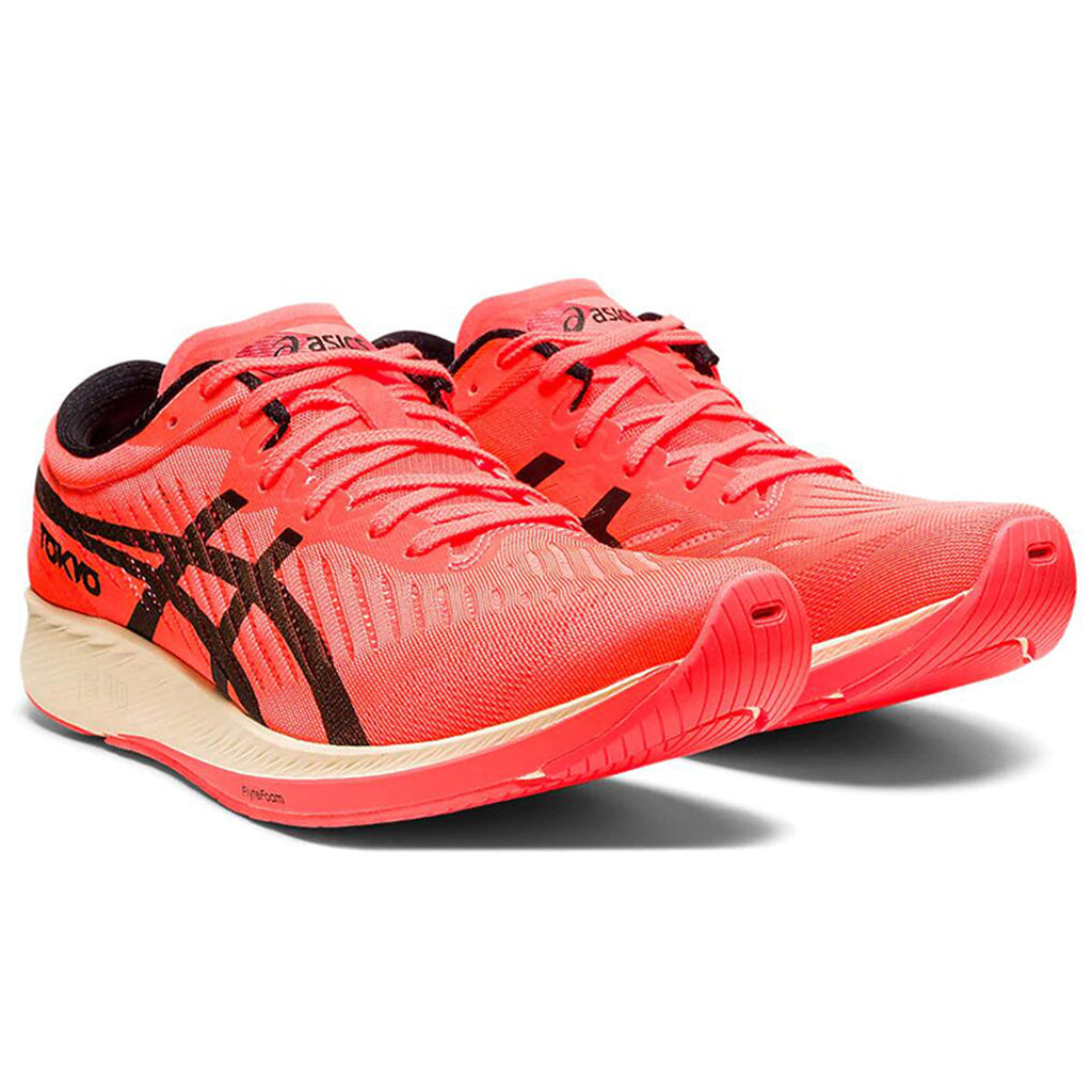 ASICS Sneakers Red Black Running Sneakers | Lightweight Low-Top Trainers for Men & Women