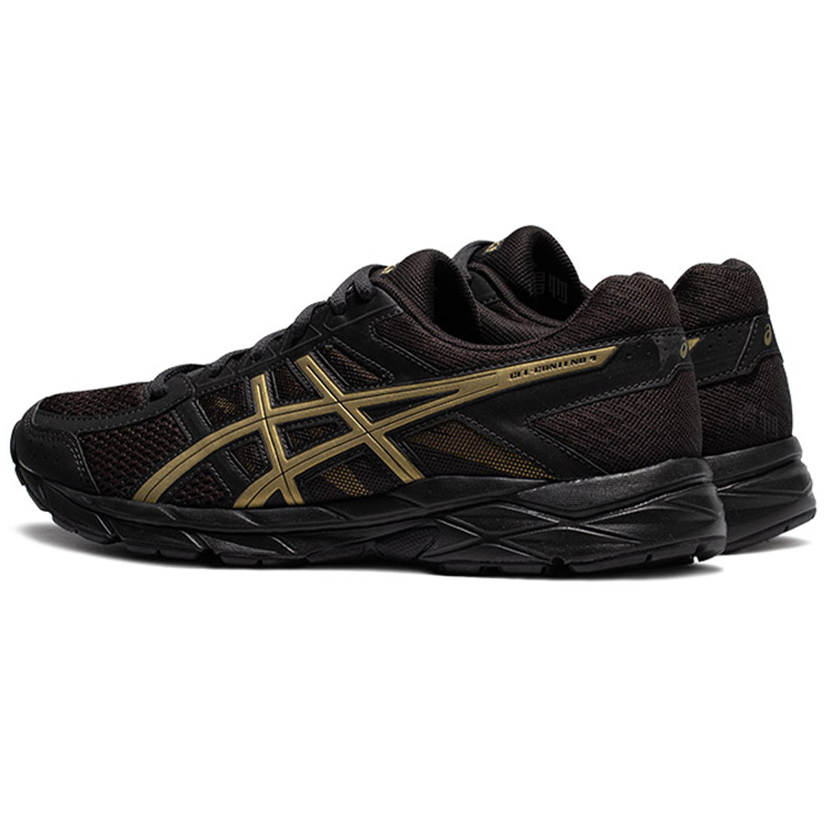 ASICS Gel-Contend 4 Black Gold Running Sneakers | Lightweight Low-Top Trainers for Men & Women