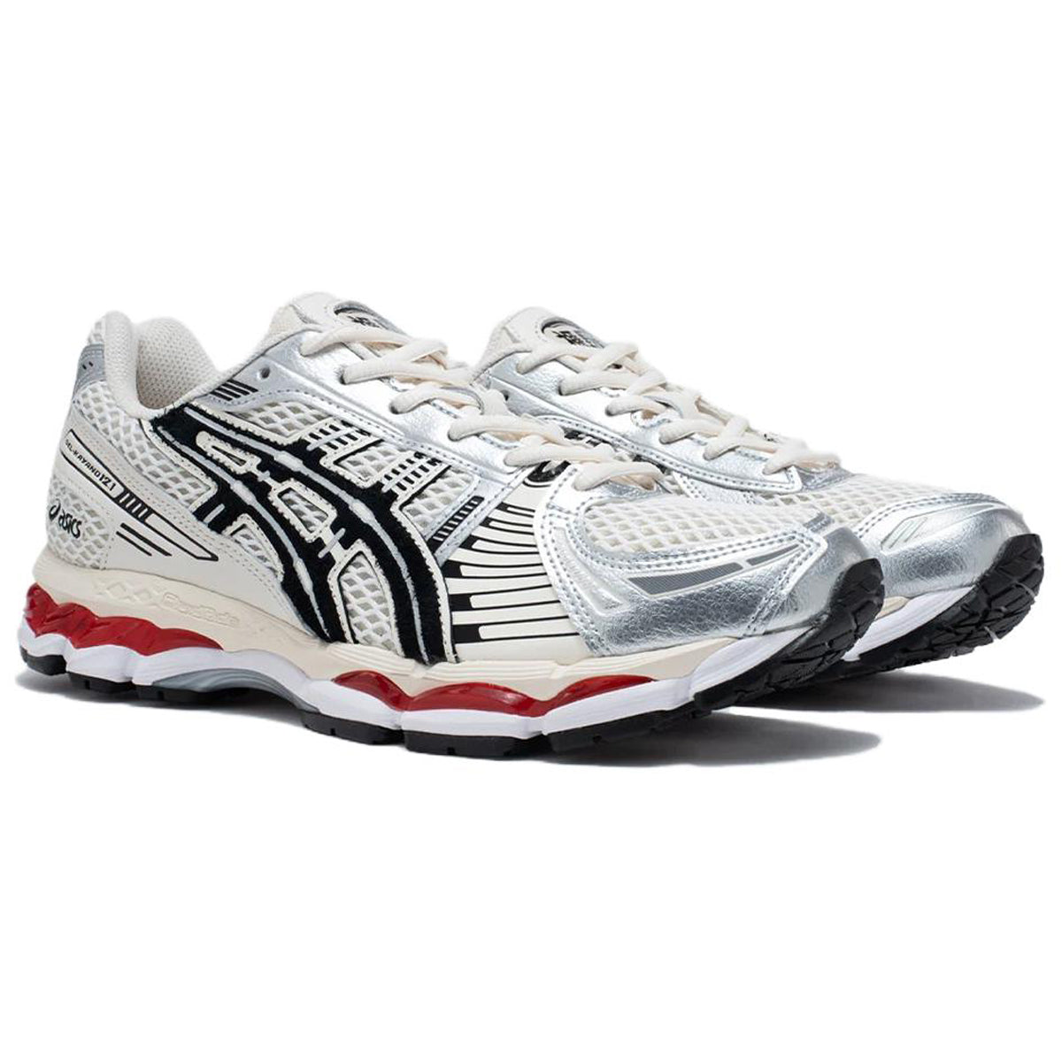 ASICS GEL-Kayano 12.1 Silver Running Sneakers | Lightweight Low-Top Trainers for Men & Women