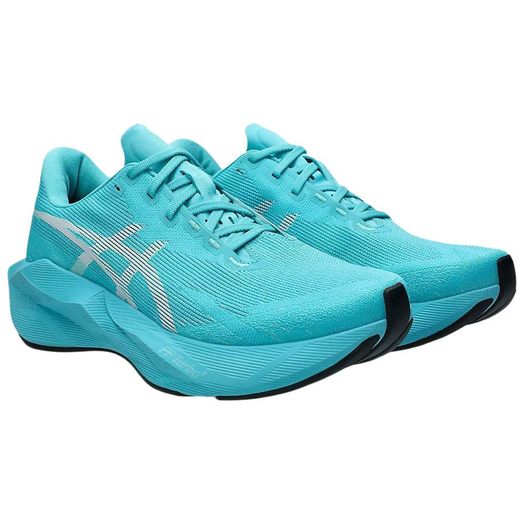 ASICS NOVABLAST 6 Blue White Running Sneakers | Lightweight Low-Top Trainers for Men & Women