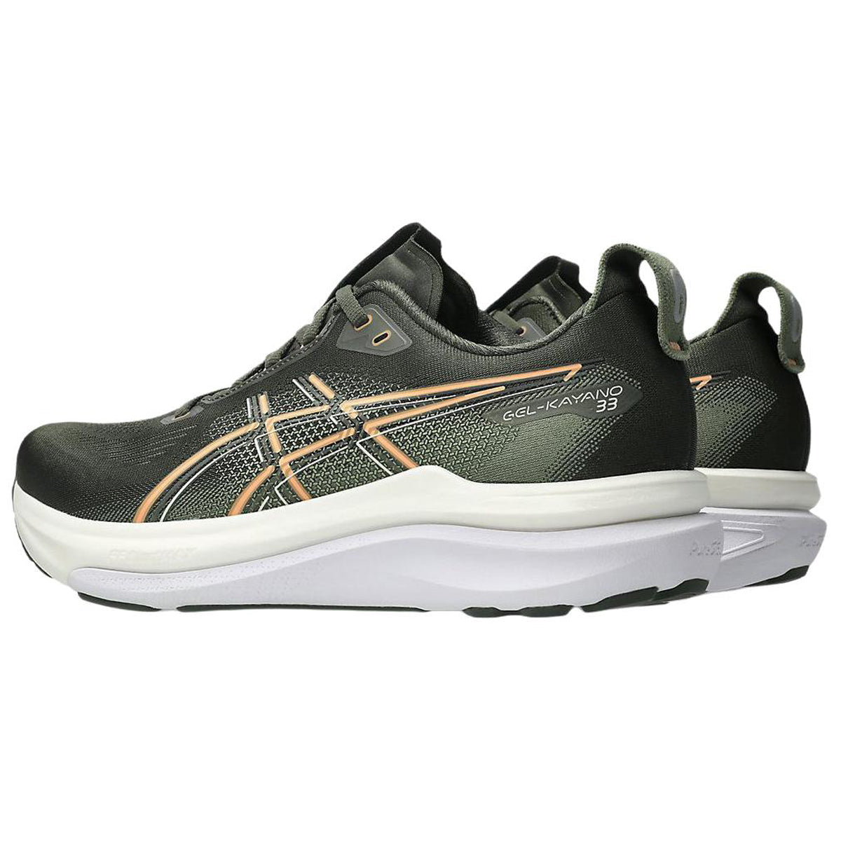 ASICS GEL-KAYANO 33 Olive Green Running Sneakers | Lightweight Low-Top Trainers for Men & Women