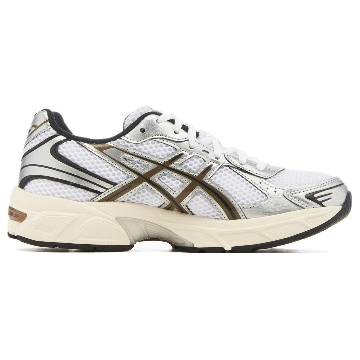 ASICS Gel-1130 White Brown Running Sneakers | Lightweight Low-Top Trainers for Men & Women