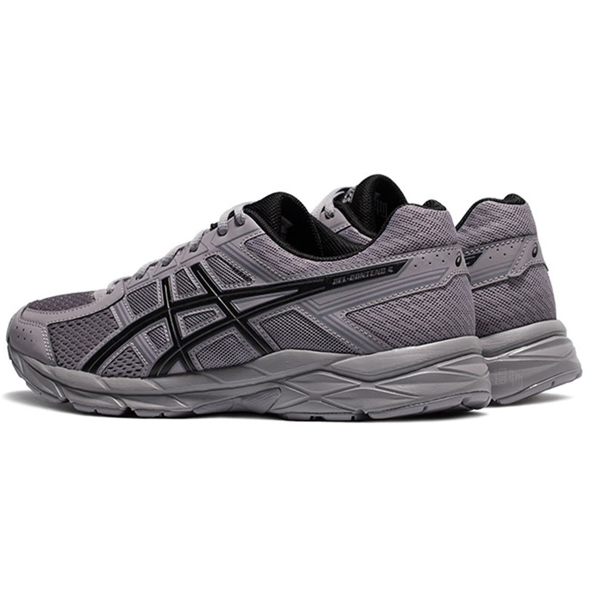 ASICS Gel-Contend 4 Grey Black Running Sneakers | Lightweight Low-Top Trainers for Men & Women