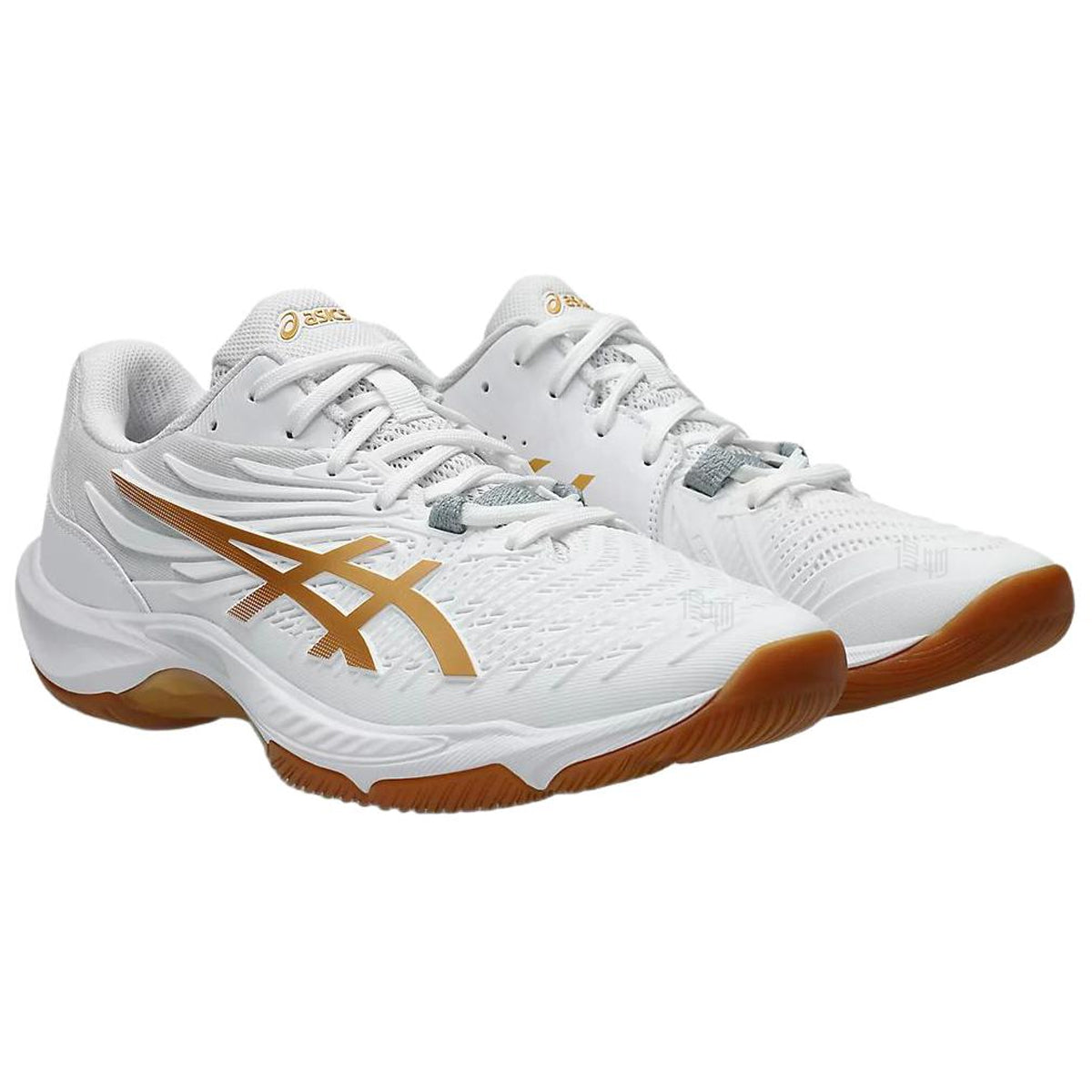 ASICS COURT CONTROL FF 4 White Orange Running Sneakers | Lightweight Low-Top Trainers for Men & Women