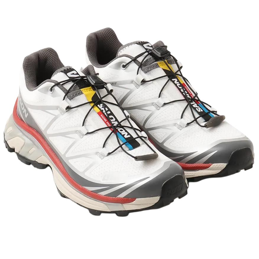 Salomon XT-6 Unisex Lifestyle Shoes ¨C White, Grey & Red