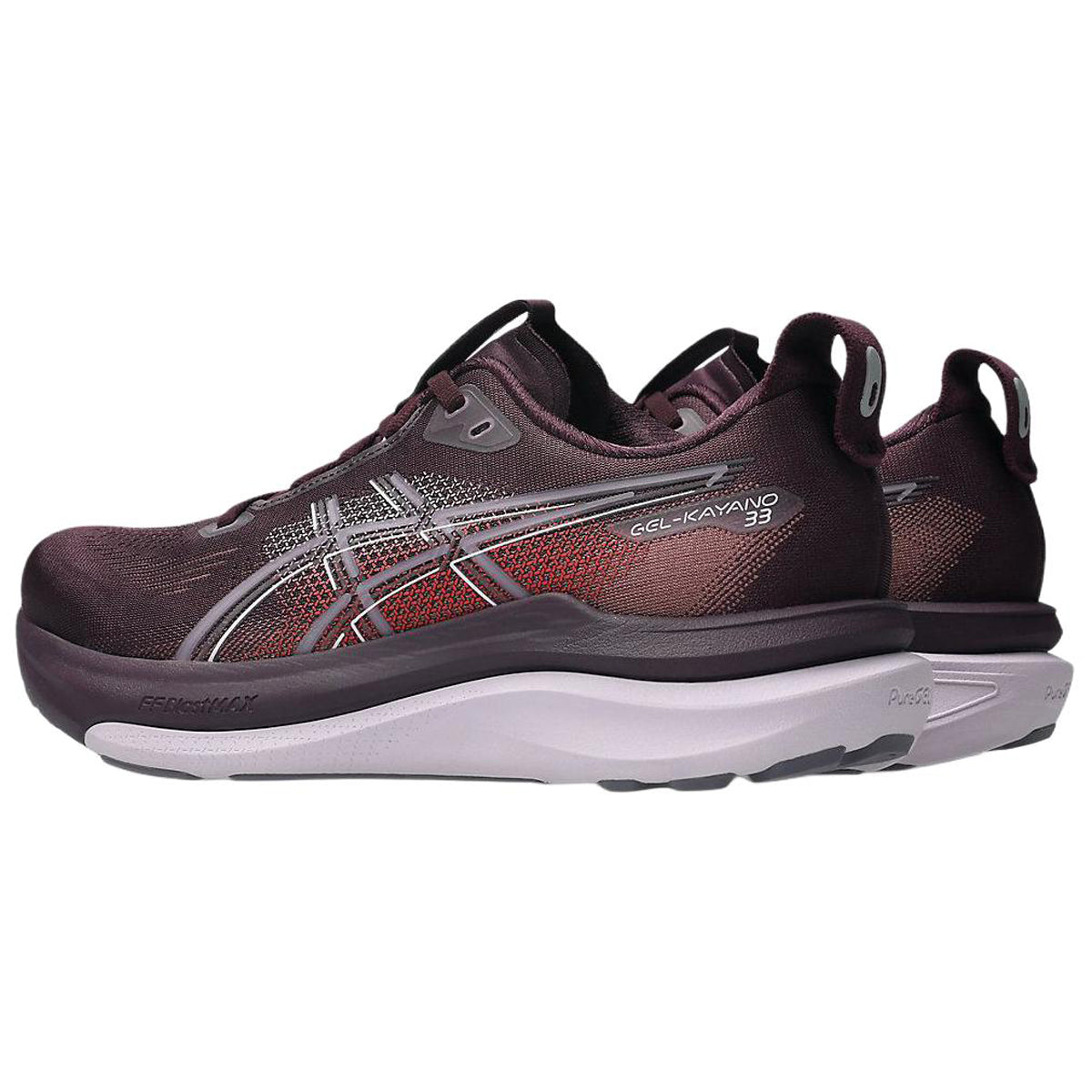 ASICS GEL-KAYANO 33 Purple Running Sneakers | Lightweight Low-Top Trainers for Men & Women