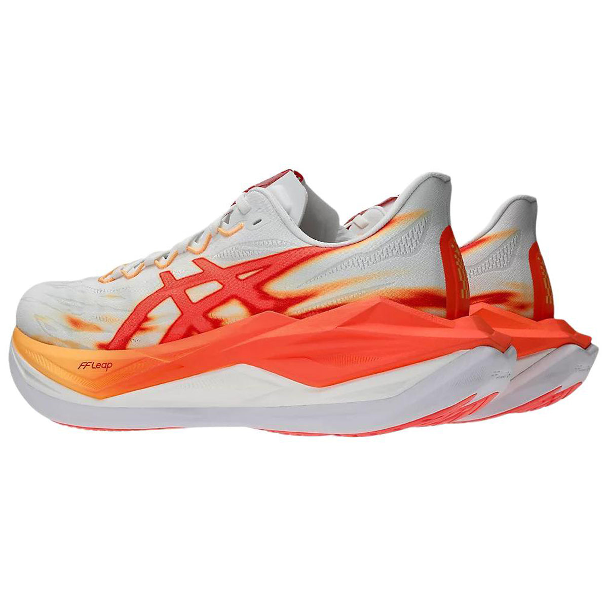 ASICS Sneakers White Orange Running Sneakers | Lightweight Low-Top Trainers for Men & Women