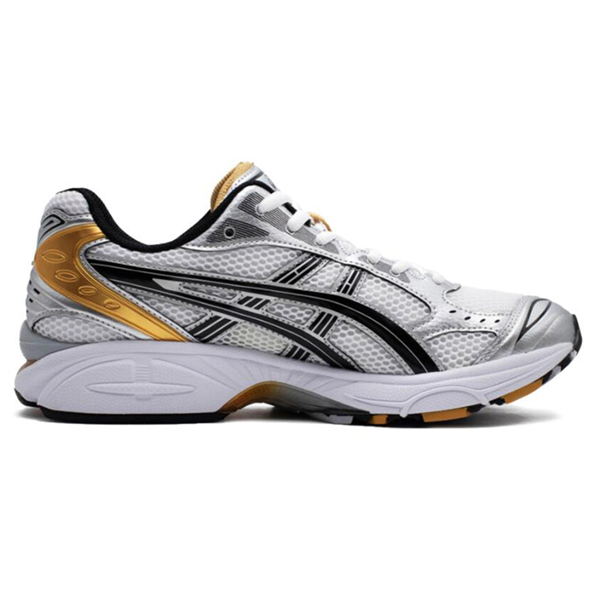 ASICS Gel-Kayano 14 Gold Silver Black Running Sneakers | Lightweight Low-Top Trainers for Men & Women