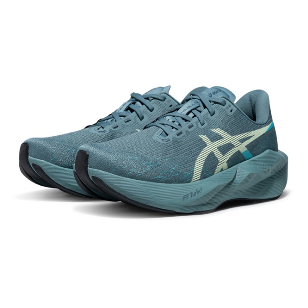ASICS NOVABLAST 6 Blue Green Running Sneakers | Lightweight Low-Top Trainers for Men & Women