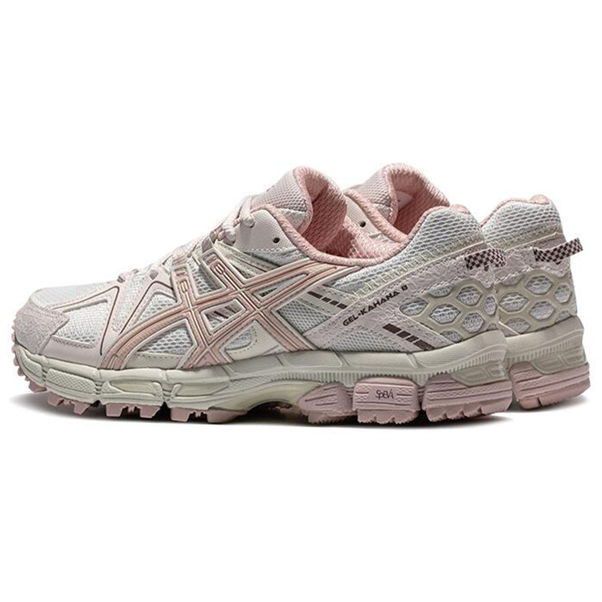 ASICS Gel-Kahana 8 White Pink Running Sneakers | Lightweight Low-Top Trainers for Men & Women