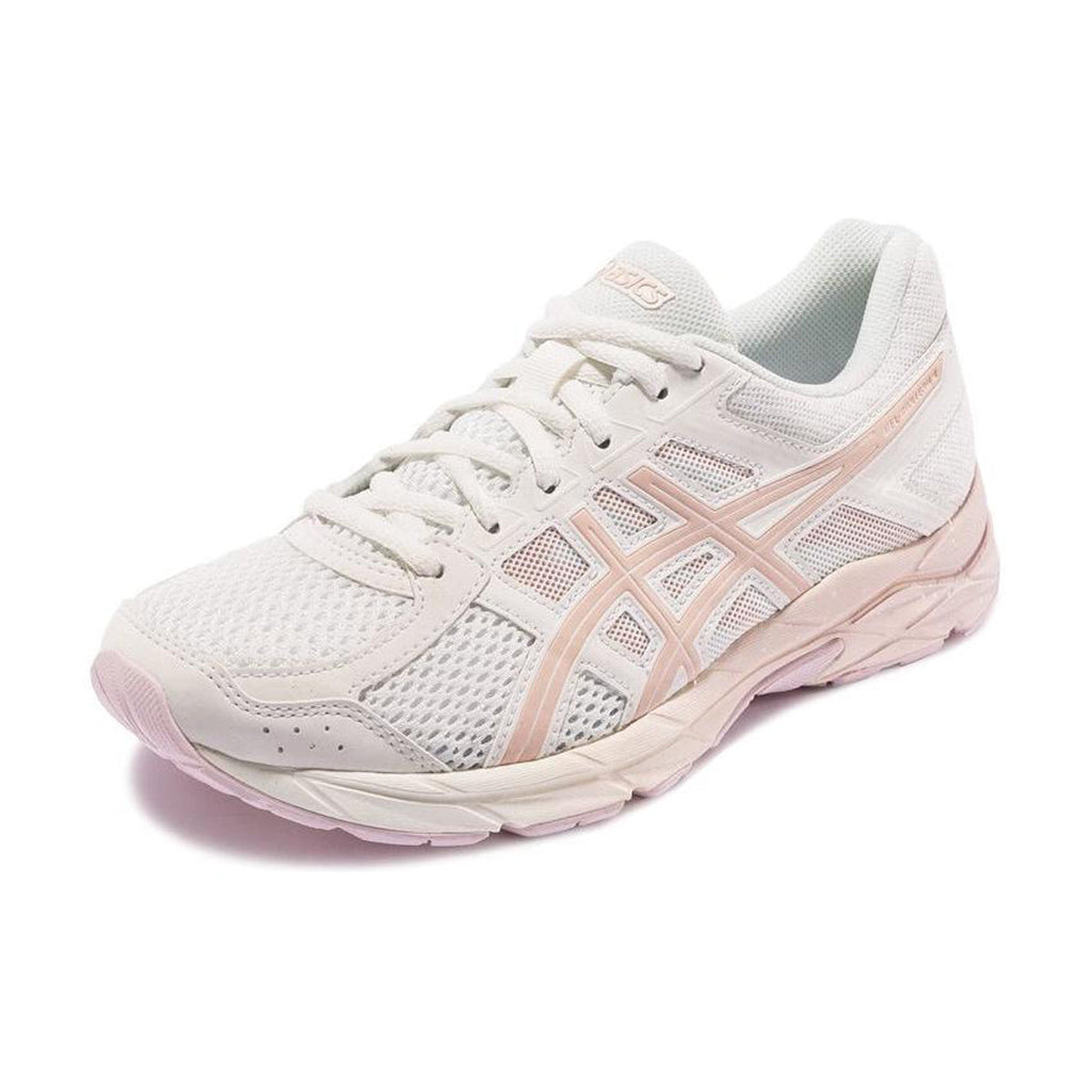 ASICS Gel-Contend 4 White Pink Running Sneakers | Lightweight Low-Top Trainers for Men & Women