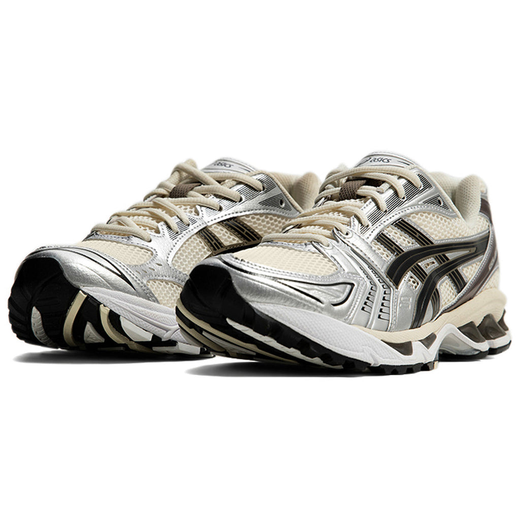 ASICS Gel-Kayano 14 Black White Silver Running Sneakers | Lightweight Low-Top Trainers for Men & Women