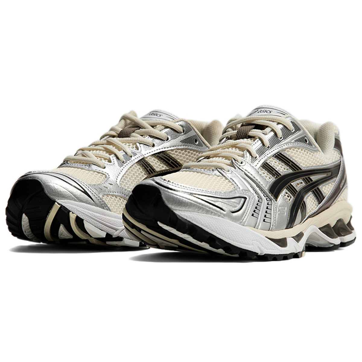 ASICS Gel-Kayano 14 Black White Silver Running Sneakers | Lightweight Low-Top Trainers for Men & Women