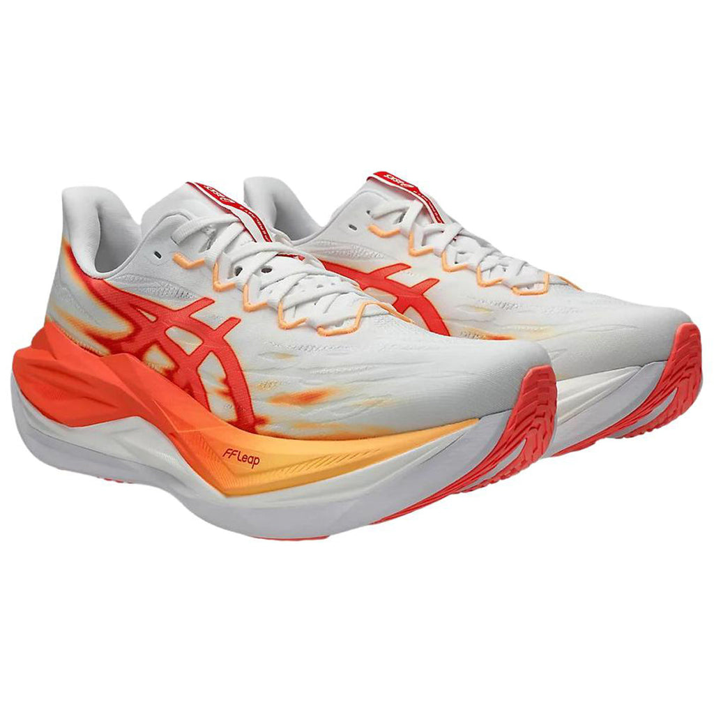ASICS Sneakers White Orange Running Sneakers | Lightweight Low-Top Trainers for Men & Women