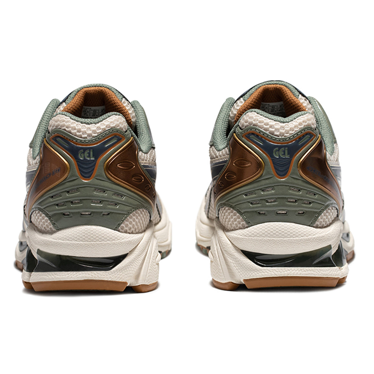 ASICS Gel-Kayano 14 Green Brown Running Sneakers | Lightweight Low-Top Trainers for Men & Women