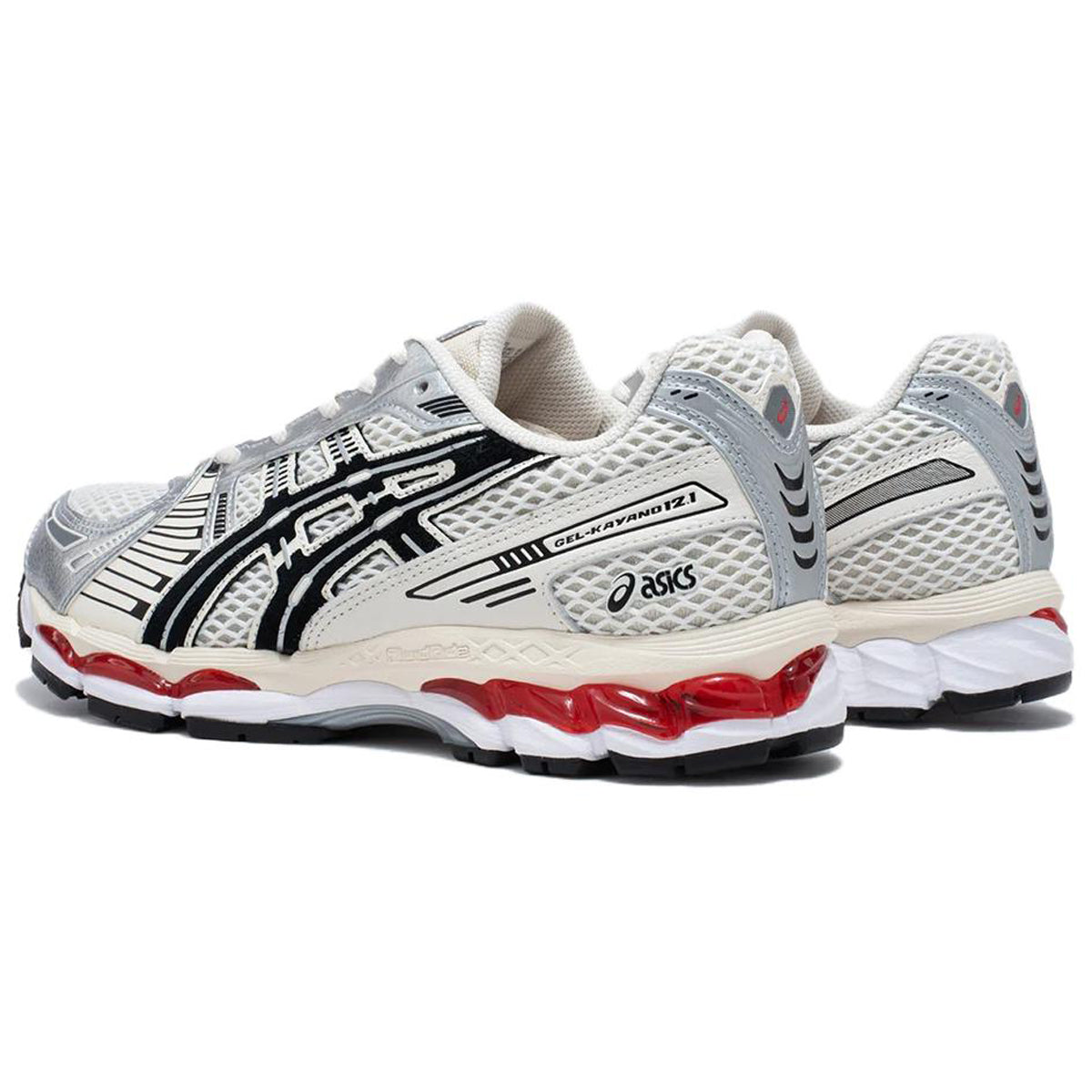 ASICS GEL-Kayano 12.1 Silver Running Sneakers | Lightweight Low-Top Trainers for Men & Women