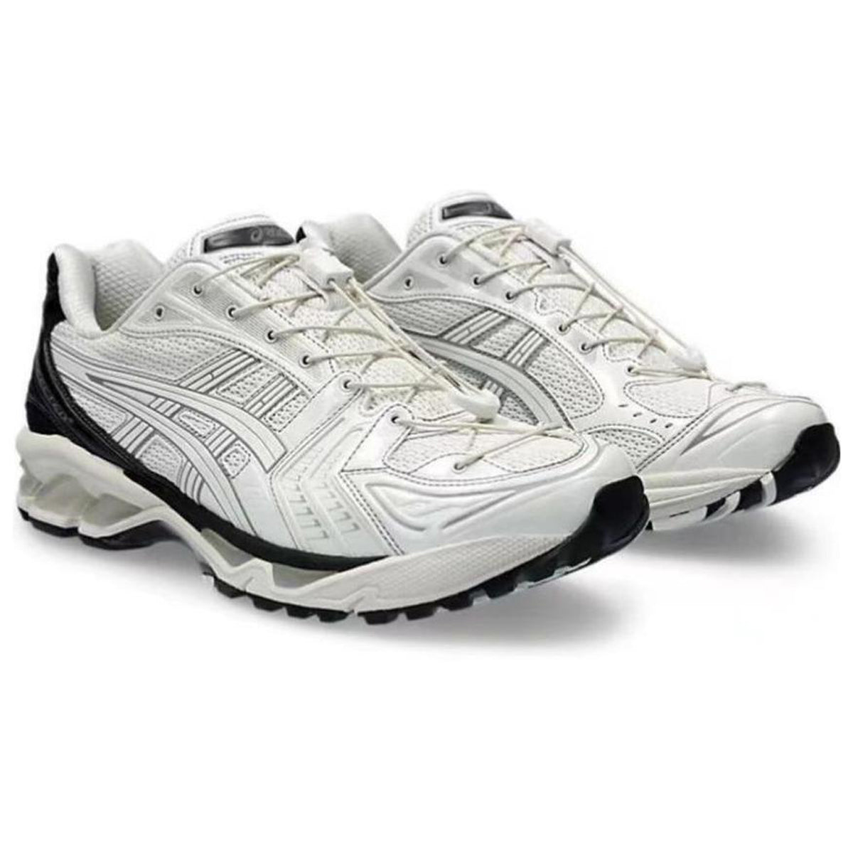 ASICS Gel-Kayano 14 White Black Running Sneakers | Lightweight Low-Top Trainers for Men & Women