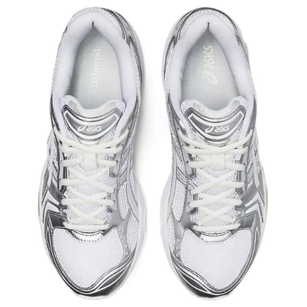 ASICS Gel-Kayano 14 Silver White Running Sneakers | Lightweight Low-Top Trainers for Men & Women