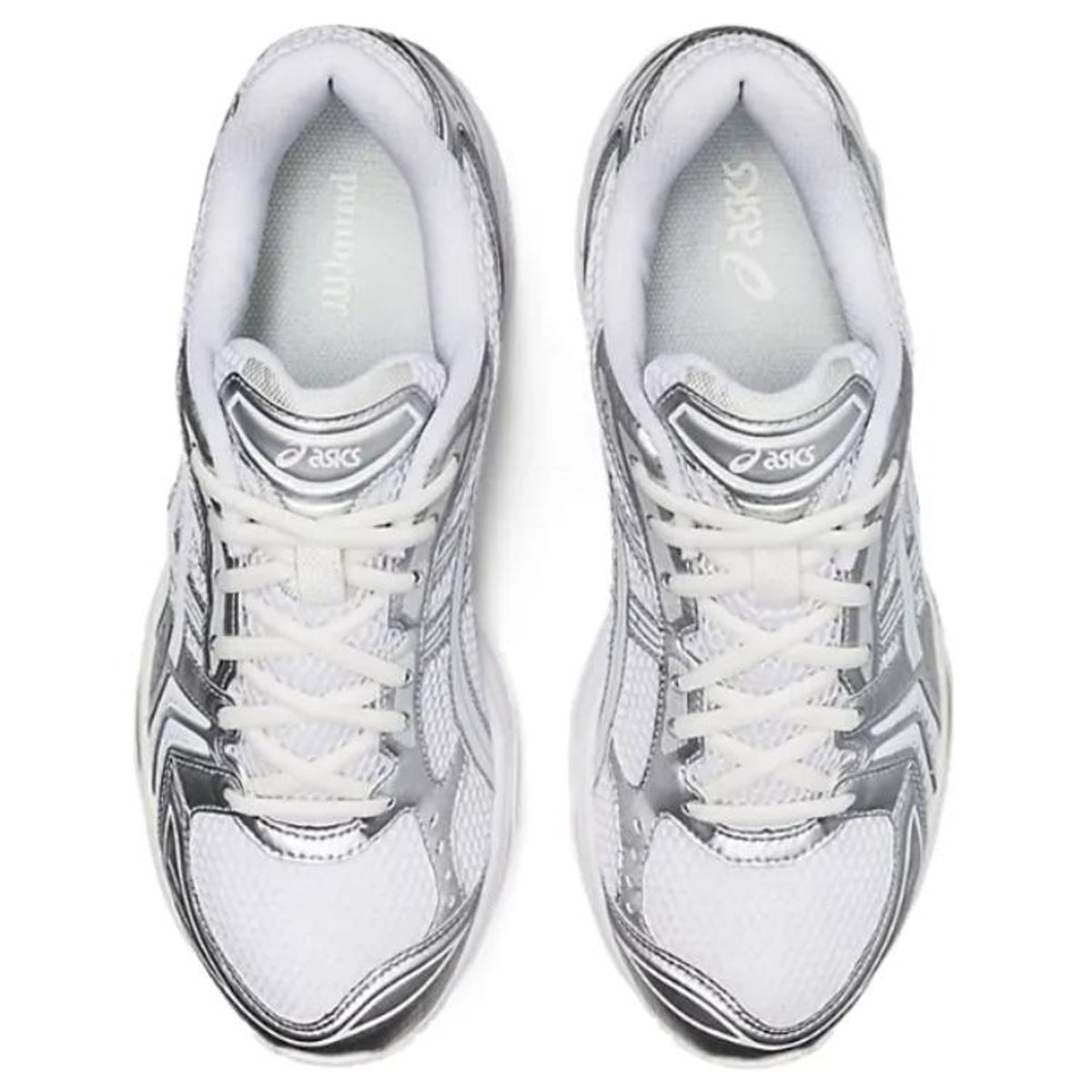 ASICS Gel-Kayano 14 Silver White Running Sneakers | Lightweight Low-Top Trainers for Men & Women
