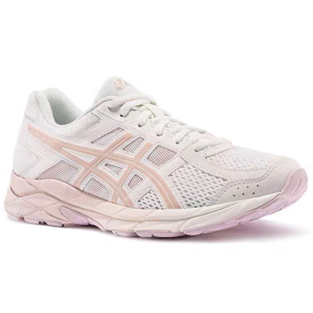 ASICS Gel-Contend 4 White Pink Running Sneakers | Lightweight Low-Top Trainers for Men & Women