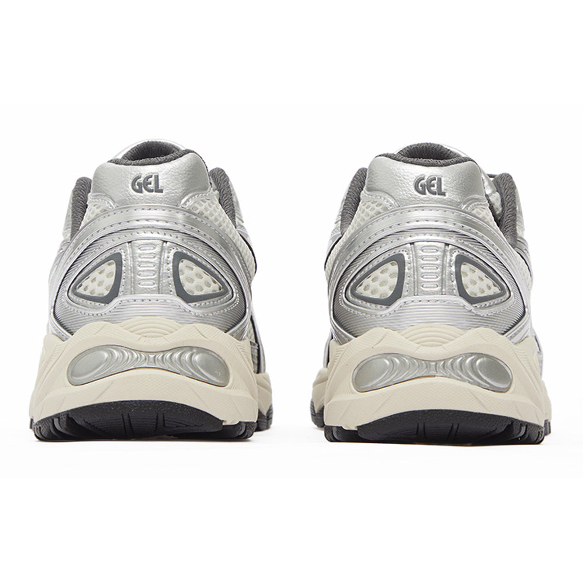 ASICS Sneakers Silver White Running Sneakers | Lightweight Low-Top Trainers for Men & Women