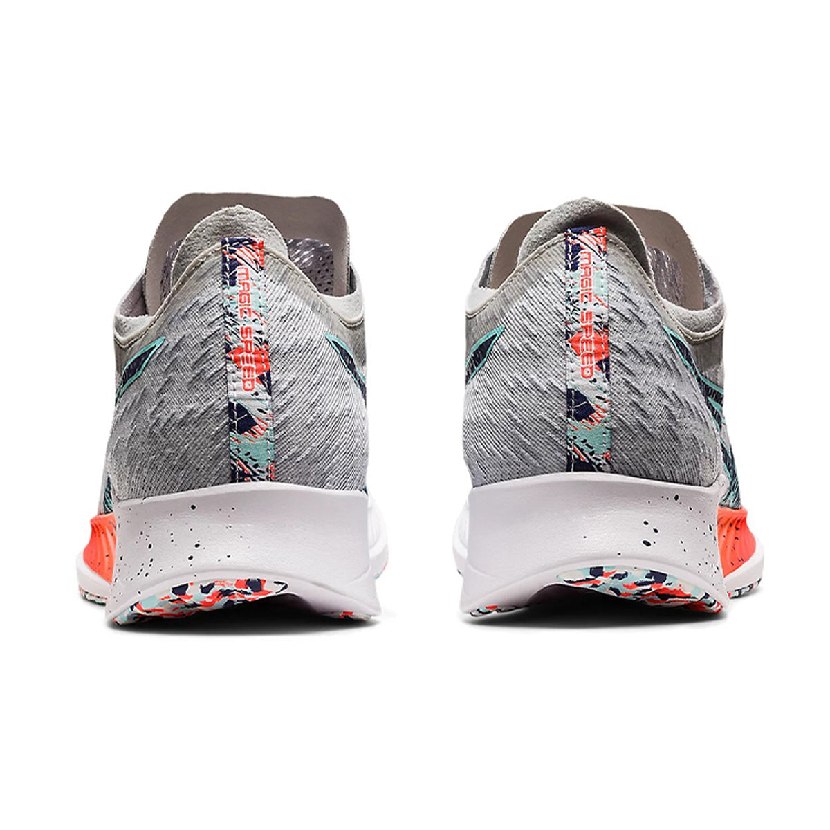 ASICS Magic Speed 1.0 Grey & Blue Racing Sneakers | Lightweight Low-Top Trainers for Men & Women