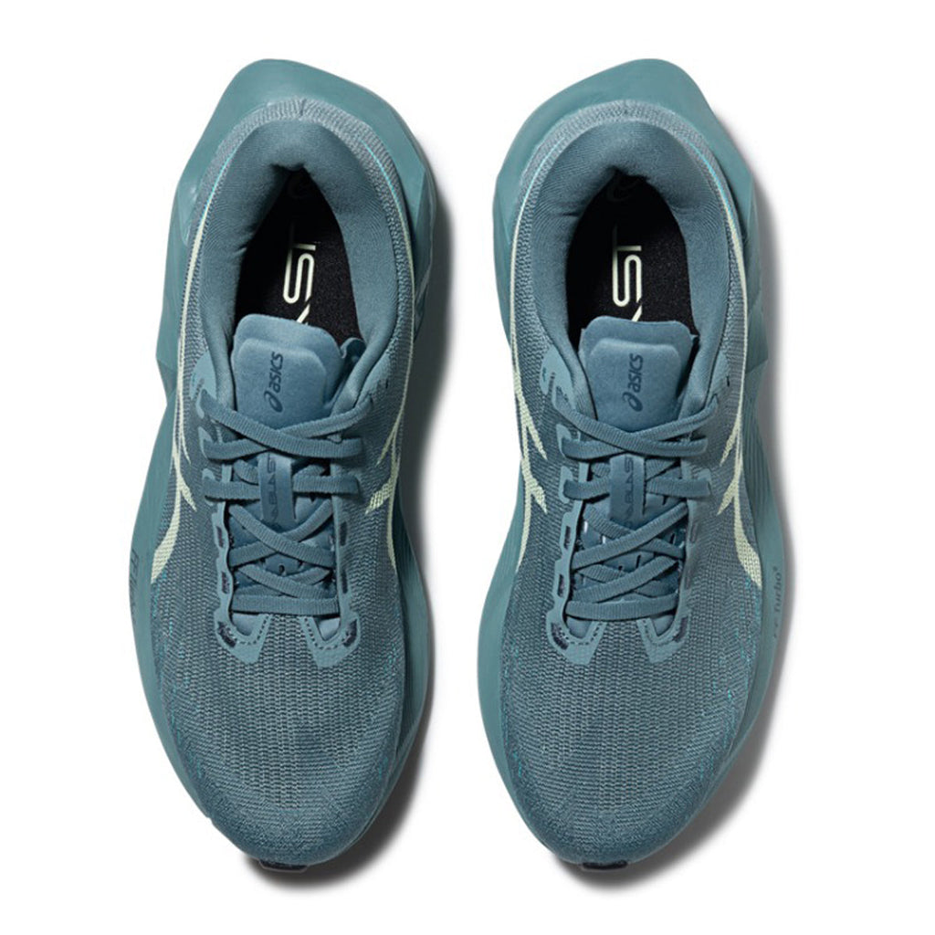 ASICS NOVABLAST 6 Blue Green Running Sneakers | Lightweight Low-Top Trainers for Men & Women