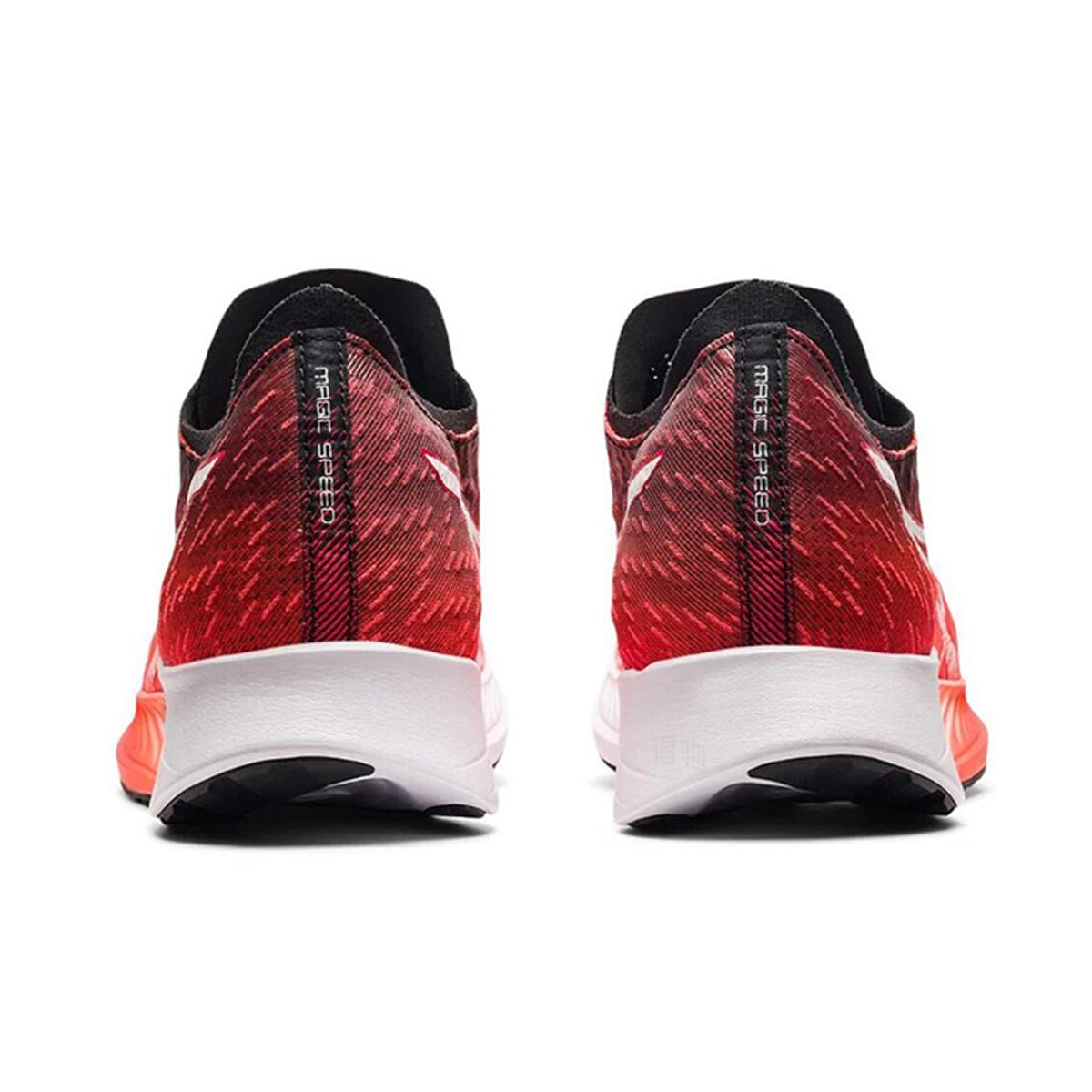 ASICS Magic Speed 1.0 Red White Running Sneakers | Lightweight Low-Top Trainers for Men & Women