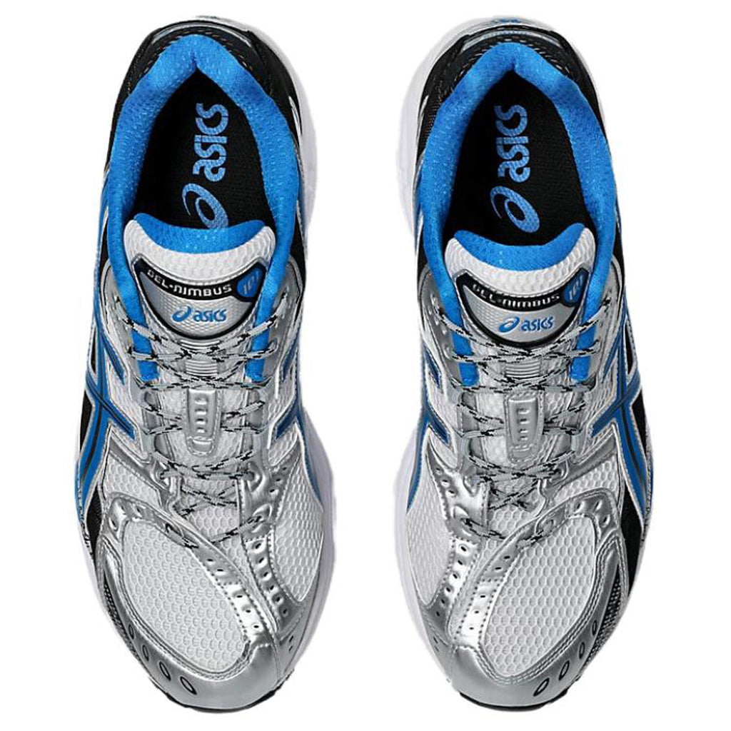 ASICS GEL-Nimbus 10.1 White Blue Running Sneakers | Lightweight Low-Top Trainers for Men & Women